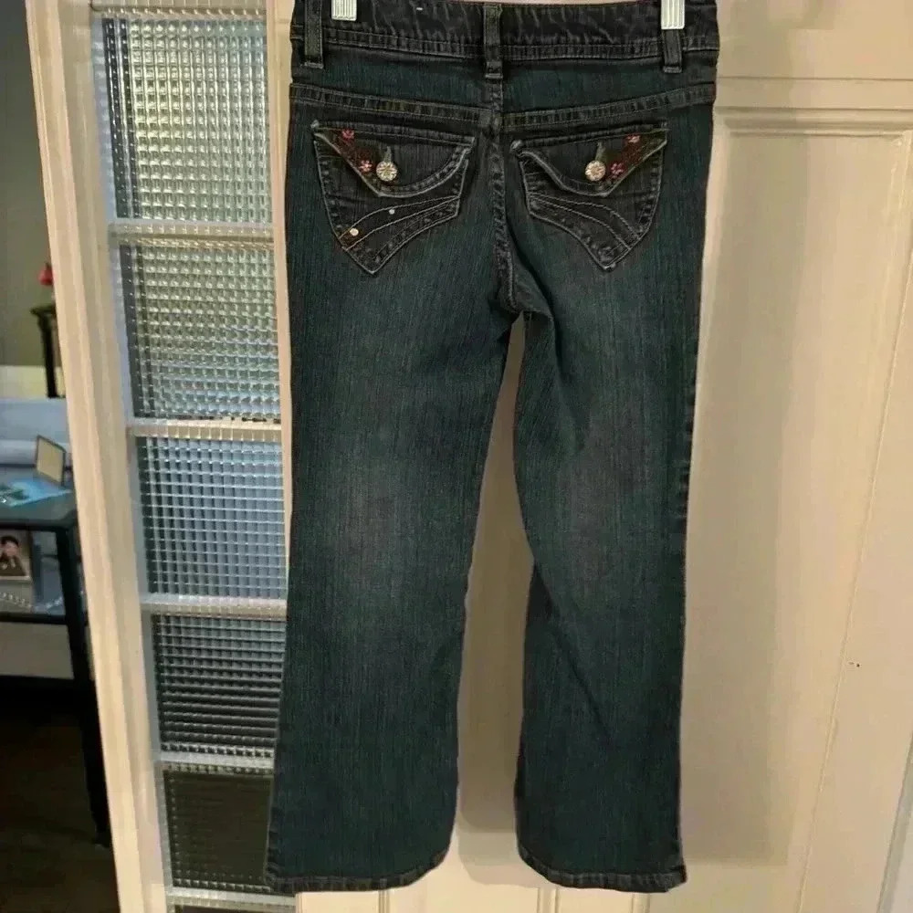 So wear it declare it girls flare leg jeans with flap back pockets size 7 - Picture 3 of 11